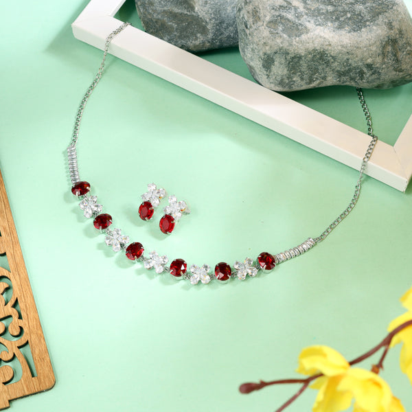 RUBY SILVER AAMANI AD NECKLACE