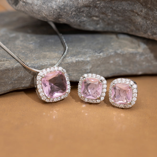 PINK ISABEL AD CHAIN PENDANT SET