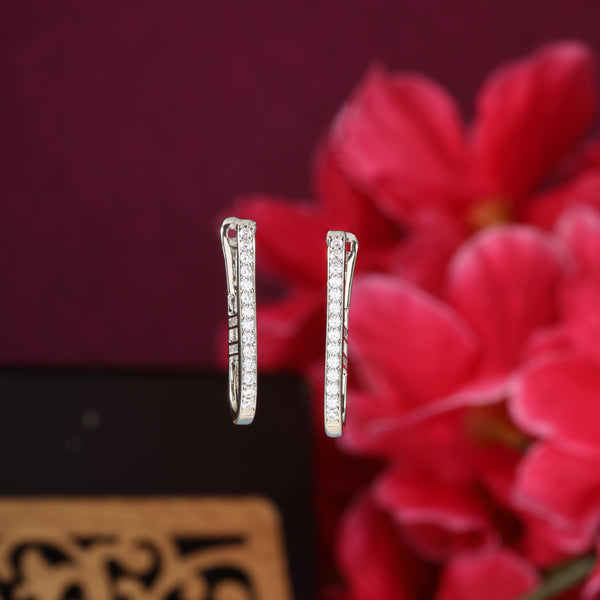 Silver Angela AD Hoops
