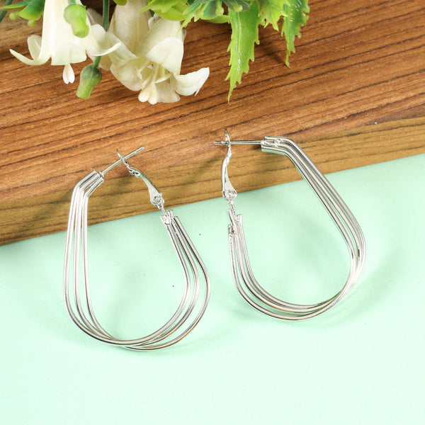 Silver Nita Hoops