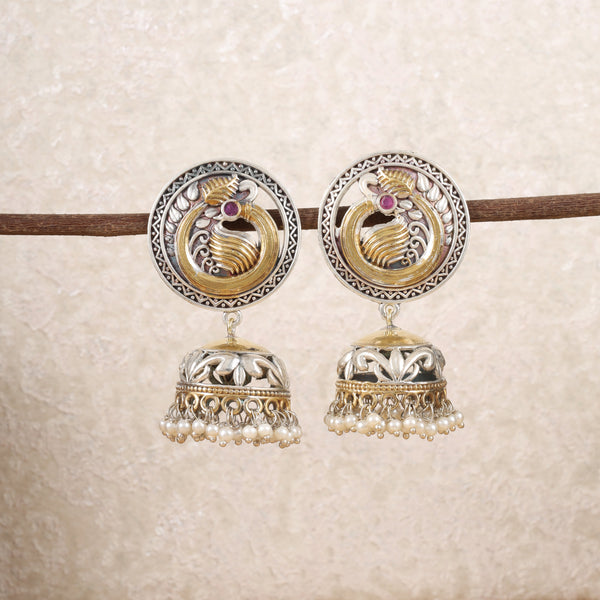 Antique Silver Shalini Jhumkis