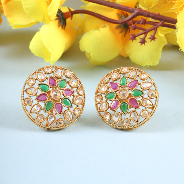 Multicolor Golden Anaira Studs