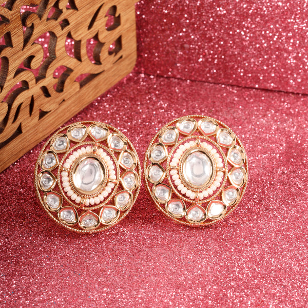 Ivory Golden Bhagyashree Studs