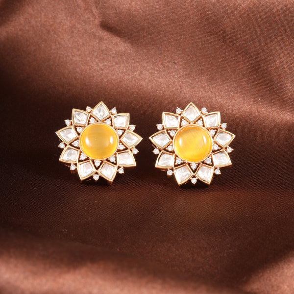 MUSTARD GOLDEN DHRITI STUDS