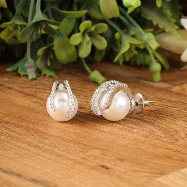 SILVER OJASVI STUDS